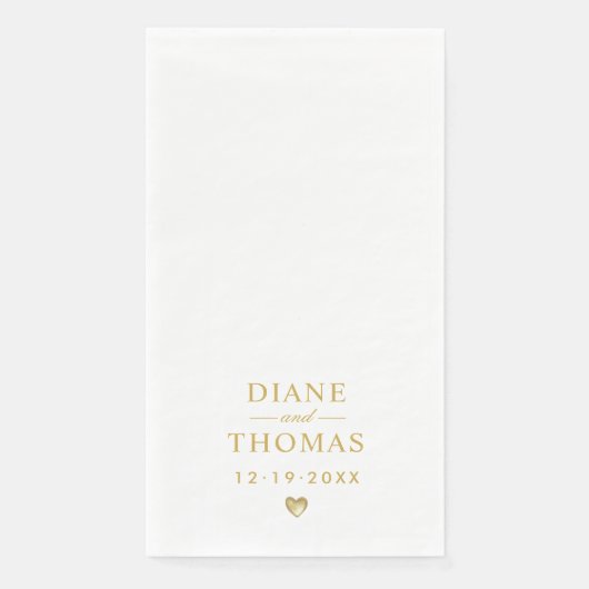 Modern Minimalist Gold Custom Wedding Monogram (正面)