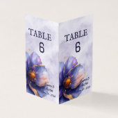 Modern Minimalist Gold Purple Wedding Table Number (外部)