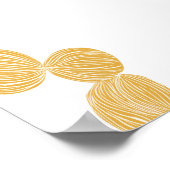 Modern Minimalist Golden Yellow Wall Art ポスター (角)