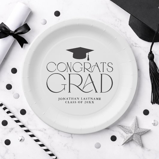 Modern Minimalist Graduation Paper ペーパープレート