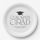 Modern Minimalist Graduation Paper ペーパープレート (正面)