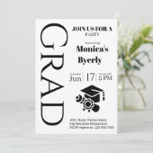 Modern Minimalist Graduation Party Invitation  招待状 (スタンド正面)