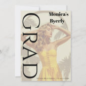 Modern Minimalist Graduation Party Invitation  招待状 (裏面)