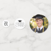 Modern Minimalist Graduation Photo コンフェッティ (裏面)