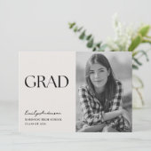 Modern Minimalist Graduation Photo Announcement 案内状 (スタンド正面)
