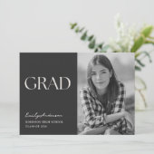 Modern Minimalist Graduation Photo Announcement 案内状 (スタンド正面)