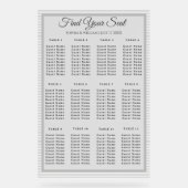 Modern Minimalist Gray Striped Wedding Seating Cha アクリルサイン (正面)