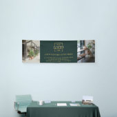 Modern Minimalist Green Custom Business Logo  横断幕 (トレードショー)