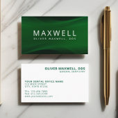 Modern Minimalist Green Dentist 名刺