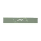 Modern Minimalist Green Leave Wedding 招待状ベリーバンド (フラット)
