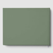 Modern Minimalist Green Photo Wedding Guest Book ゲストブック (裏面)