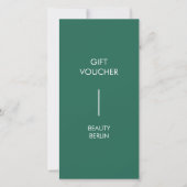 Modern Minimalist Green QR Code Gift Certificate (正面)