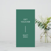 Modern Minimalist Green QR Code Gift Certificate (スタンド正面)