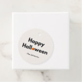 Modern Minimalist Halloween – Personalized Pumpkin フェイバータグ (インサイチュ)