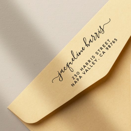 Modern & Minimalist Hand-Written Return Address ラバースタンプ