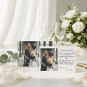 Modern Minimalist Handwritten Script Photo Wedding サンキューカード