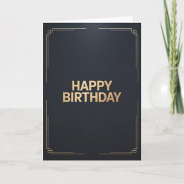 Modern Minimalist Happy Birthday Card for men カード