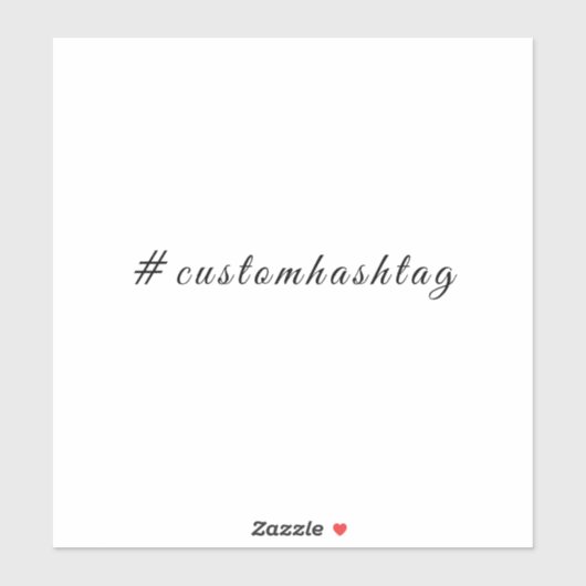 Modern Minimalist Hashtag Social Sticker シール (シート)