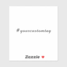 Modern Minimalist Hashtag Sticker