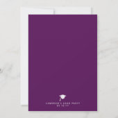 Modern Minimalist Hat and Tassel Graduation Party 招待状 (裏面)