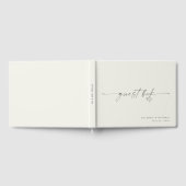 Modern Minimalist Heart Script Wedding  ゲストブック (全面)