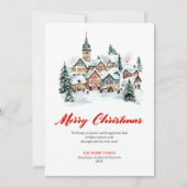 Modern Minimalist Holiday Scene Greeting Card シーズンカード (正面)