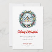 Modern Minimalist Holiday Scene Greeting Card シーズンカード (正面)