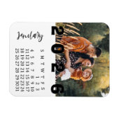Modern Minimalist January 2026 Photo Calendar マグネット (横)