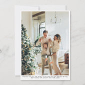 Modern Minimalist Joy Love Peace 5 Photo Red シーズンカード (裏面)