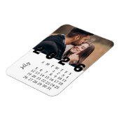 Modern Minimalist July 2026 Photo Calendar マグネット (左側)