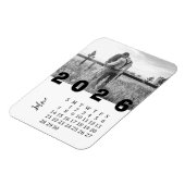 Modern Minimalist June 2026 Photo Calendar マグネット (左側)