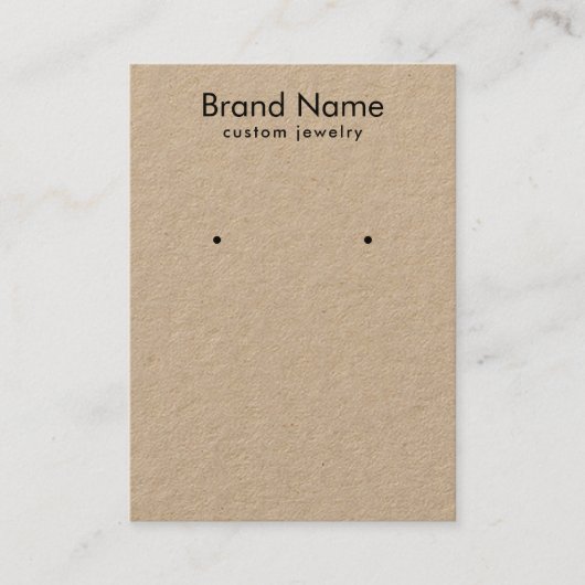 Modern Minimalist Kraft Jewelry Display Card 名刺 (正面)