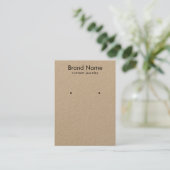 Modern Minimalist Kraft Jewelry Display Card 名刺 (スタンド正面)