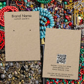 Modern Minimalist Kraft Jewelry Display Card 名刺