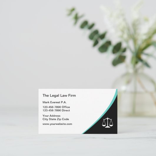 Modern Minimalist Law Office Attorney 名刺 (スタンド正面)
