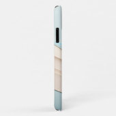 Modern Minimalist Layered Paper Waves - Elegant Bl Case-Mate iPhoneケース (裏面/右)