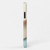 Modern Minimalist Layered Paper Waves Elegant Teal Case-Mate iPhoneケース (裏面/右)