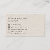 Modern Minimalist Linen 名刺 (裏面)
