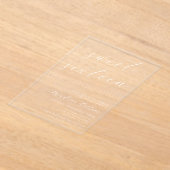 Modern Minimalist Lines Sweet 16 アクリル招待状 (レイダウン)