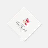 Modern Minimalist Little Sweetheart Baby Shower スタンダードカクテルナプキン (角)