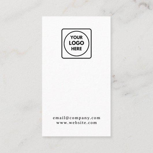 Modern Minimalist Logo | Business Loyalty Design ロイヤリティカード (裏面)