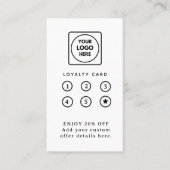 Modern Minimalist Logo | Business Loyalty Design ロイヤリティカード (正面)