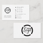 Modern Minimalist Logo | Custom Icons Social Media 名刺 (正面/裏面)