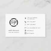 Modern Minimalist Logo | Custom Icons Social Media 名刺 (正面)
