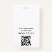 Modern Minimalist Logo ID Badge | Custom Company  バッジ (裏面)