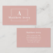 Modern Minimalist Logo Monogramm 名刺 (正面/裏面)