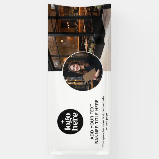 Modern Minimalist Logo Professional Business  横断幕 (縦)