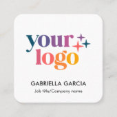 Modern Minimalist Logo QR Code Basic スクエア名刺 (正面)