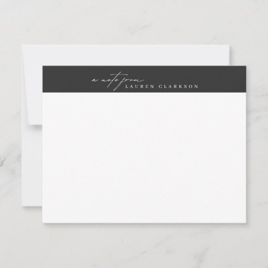 Modern Minimalist Logo Style Note Card 招待状 (正面)