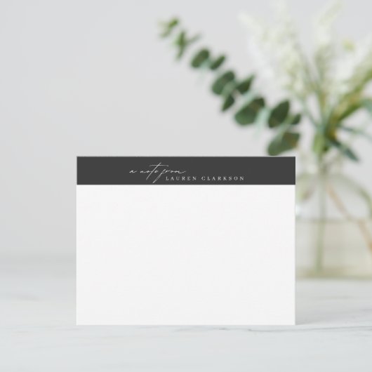 Modern Minimalist Logo Style Note Card 招待状 (スタンド正面)